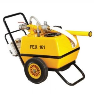 Mobile foam unit 120L fire extinguisher on trolley