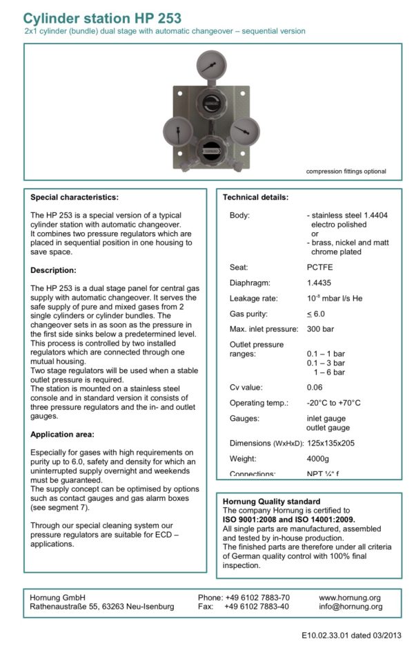 Regulator Hornung HP 253 # - Image 2