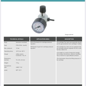 Regulator Hornung EV 12 (Top valve)