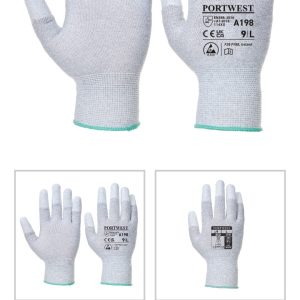 Antistatic PU fingertip Glove A198 PortWest003222
