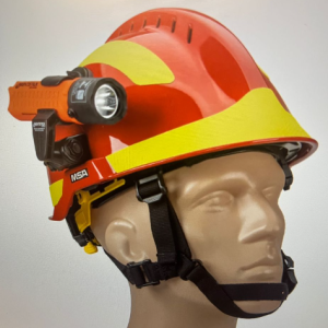 Flash LIGHT for fireman attached MSA helmet