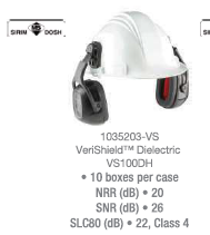Hearing Protection Verishield Dielectric1035203, VS100DH, Helmet