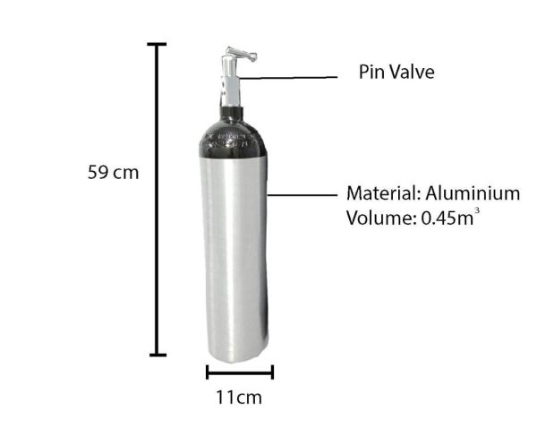 aluminium cylinder 2.9L